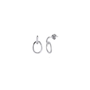 Minimalist oval hoop earrings