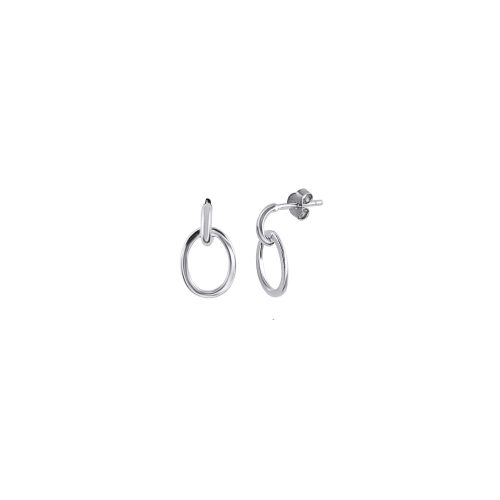 Minimalist oval hoop earrings