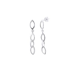 Dangle oval hoop earrings
