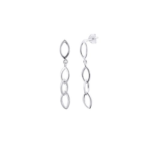 Dangle oval hoop earrings