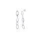 Dangle oval hoop earrings
