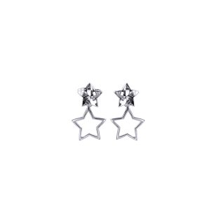 Silver star earrings