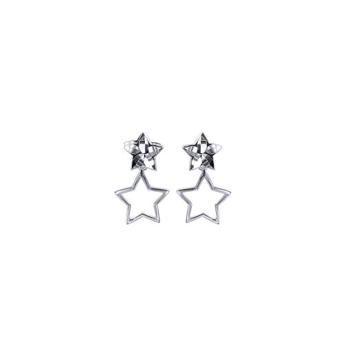 Silver star earrings