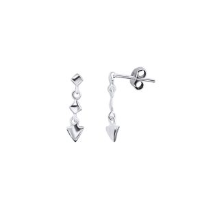 Minimalist drop / dangle silver triangle earrings