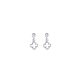 Minimalist silver clover earrings