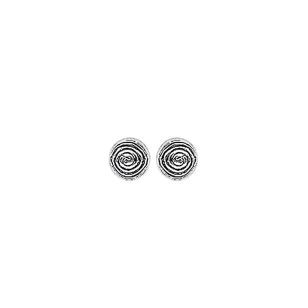 Silver spiral earrings