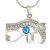 Horus Eye Antiqued Silver Pendant with Turquoise