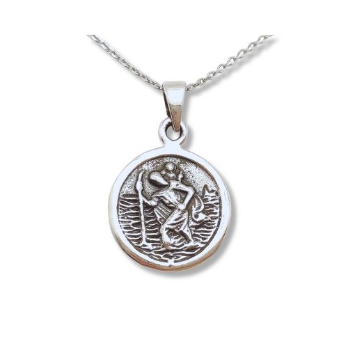St. Christopher silver pendant