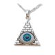 Eye of Horus pyramid silver pendant