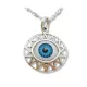 Horus Eye Oval Silver Pendant
