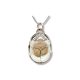 Scarab beetle silver pendant