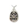 Scarab beetle silver pendant