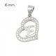 Silver pendant Letter E