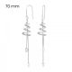 Silver drop / dangle earrings with twisted spiral