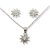 Shining Sun Silver earrings and Pendant Set