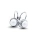 Silver pearl earrings with latch-back closure
