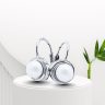 Silver pearl earrings with latch-back closure