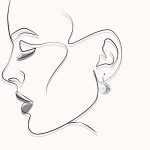 Silver pearl earrings with latch-back closure