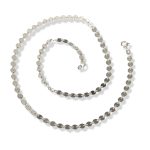 Silver chain with pendants, 45 cm