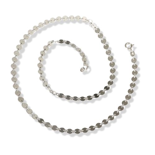 Silver chain with pendants, 45 cm