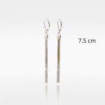 Unique drop/dangle silver earrings with snap closure