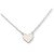 Thin silver pendant necklace with an engravable heart pendant