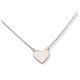 Thin silver pendant necklace with an engravable heart pendant