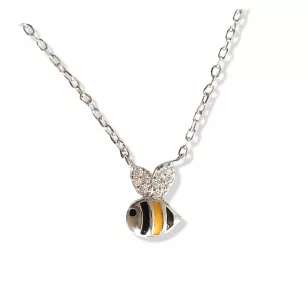 Fine chain silver pendant necklace