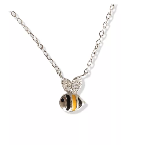 Fine chain silver pendant necklace