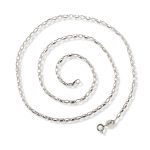 Silver chain with small plates, 45 cm