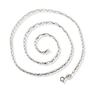 Silver chain with small plates, 45 cm