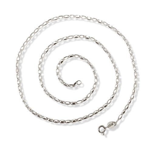 Silver chain with small plates, 45 cm