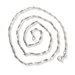 Silver chain with engraved eyes, 45 cm