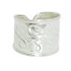 Silver band ring / Wide band with infinite tendril, smaller size