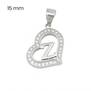 Silver pendant with the letter Z