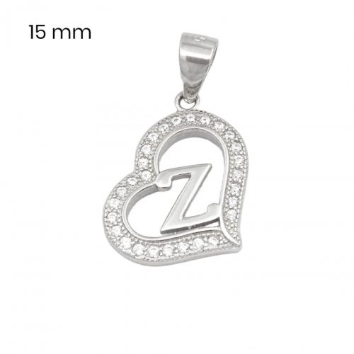 Silver pendant with the letter Z