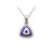 Mati protective eye blue silver pendant