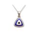 Mati protective eye blue silver pendant