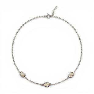Silver bracelet with 3 zirconia stones