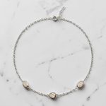 Silver bracelet with 3 zirconia stones