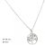 Silver circle tree of life necklace with pastel stones