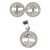 Silver tree of life earrings and pendant set 
