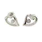 Silver heart earrings