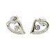 Silver heart earrings