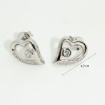 Silver heart earrings