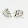 Silver heart earrings
