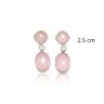 Rose Quartz drop earring