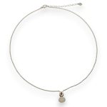 Rock crystal silver necklace