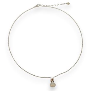 Rock crystal silver necklace