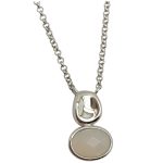 Rock crystal silver necklace